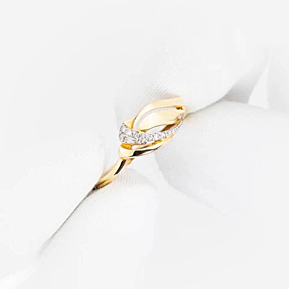 Кольцо с бриллиантами из красного золота 585 пробы 1