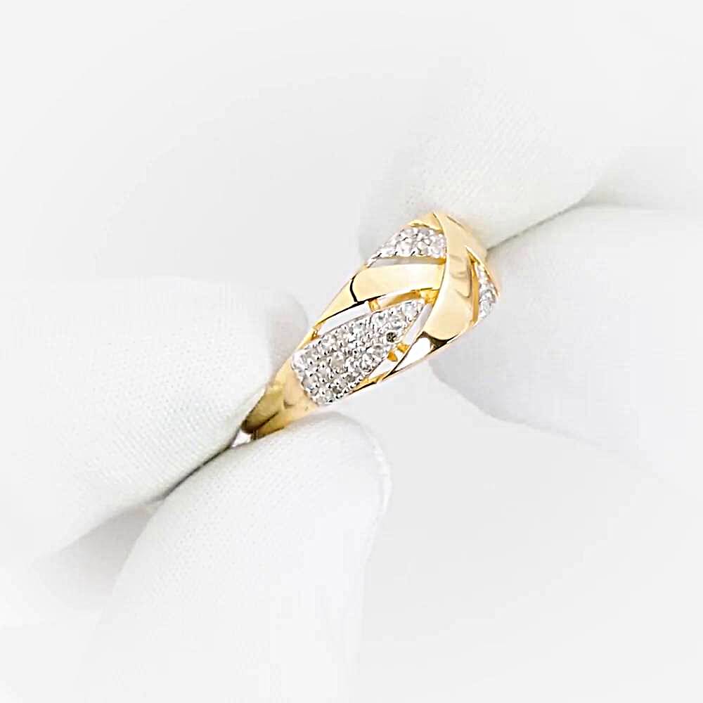 Кольцо с бриллиантами из красного золота 585 пробы 1