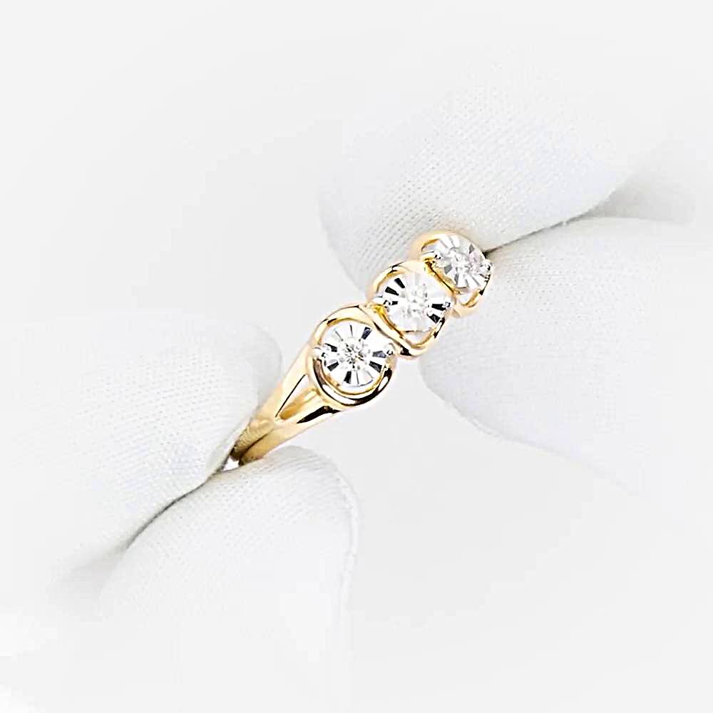 Кольцо с бриллиантами из красного золота 585 пробы 1