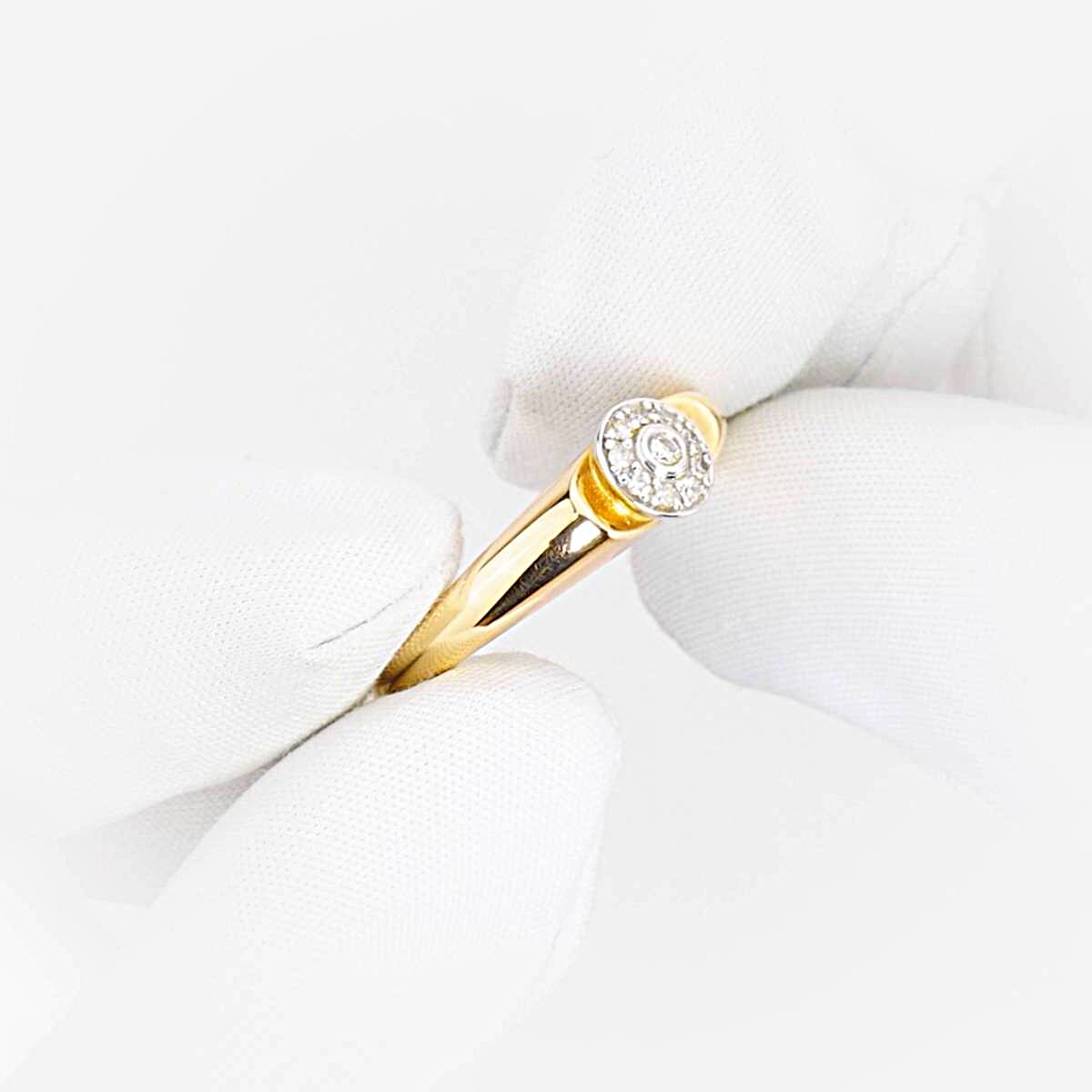 Кольцо с бриллиантами из красного золота 585 пробы 1