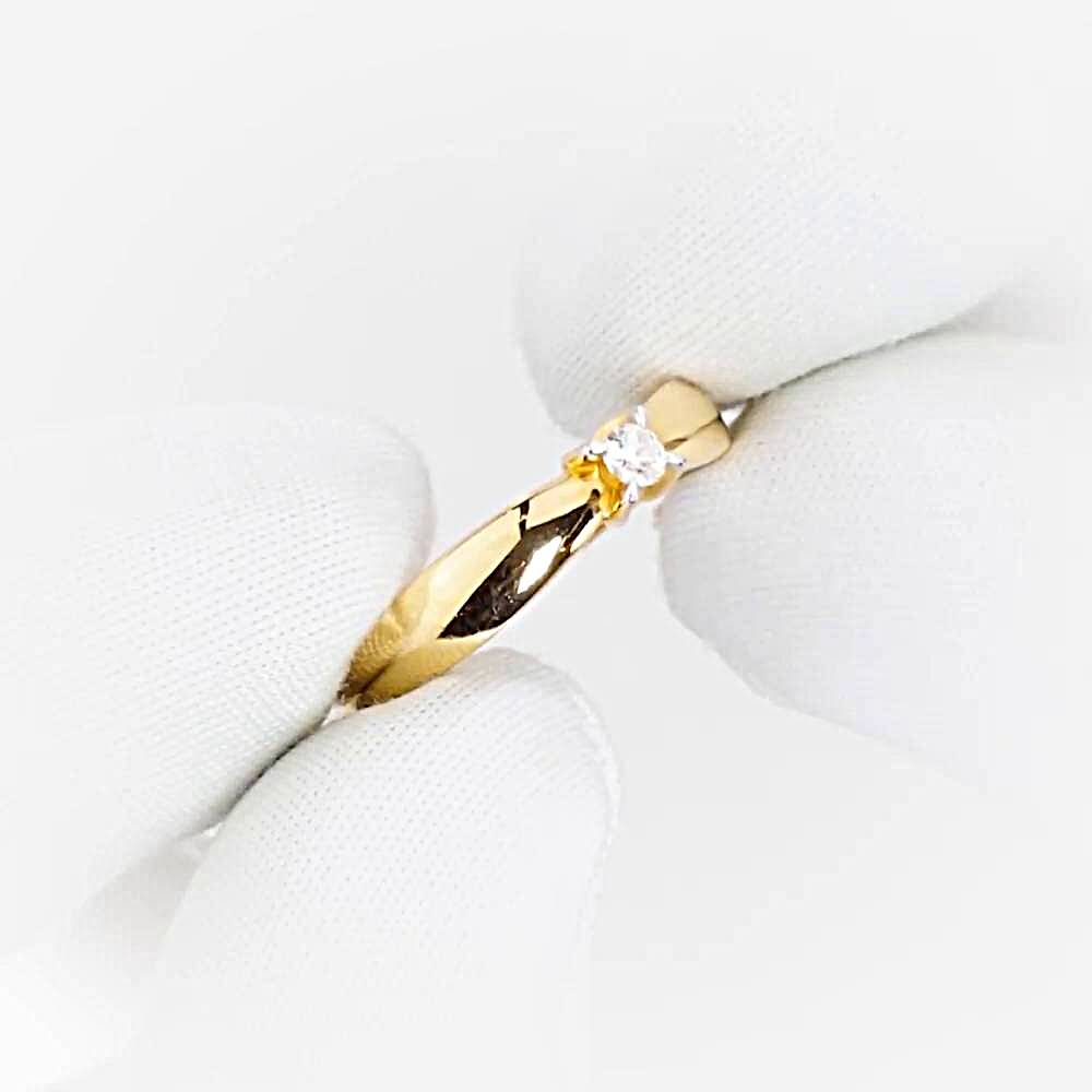 Кольцо с бриллиантом из красного золота 585 пробы 1