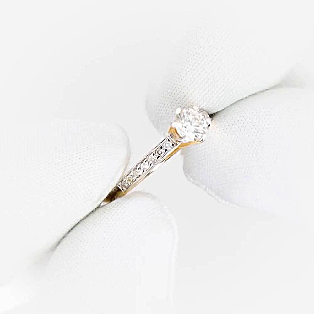 Кольцо с бриллиантами из красного золота 585 пробы 1