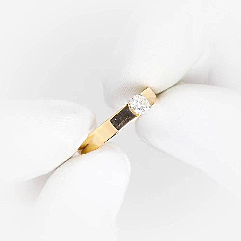 Кольцо с бриллиантом из красного золота 585 пробы 1