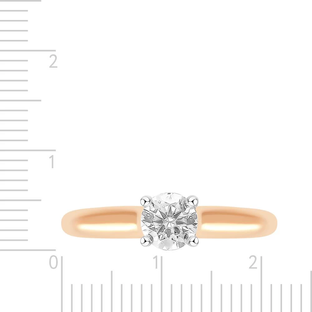 Кольцо с муассанитом из красного золота 585 пробы Кольцо с муассанитом из красного золота 585 пробы