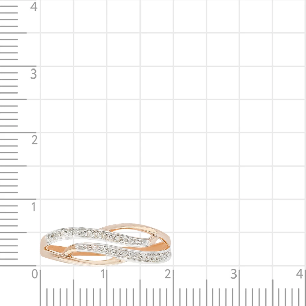 Кольцо с бриллиантами из красного золота 375 пробы 2
