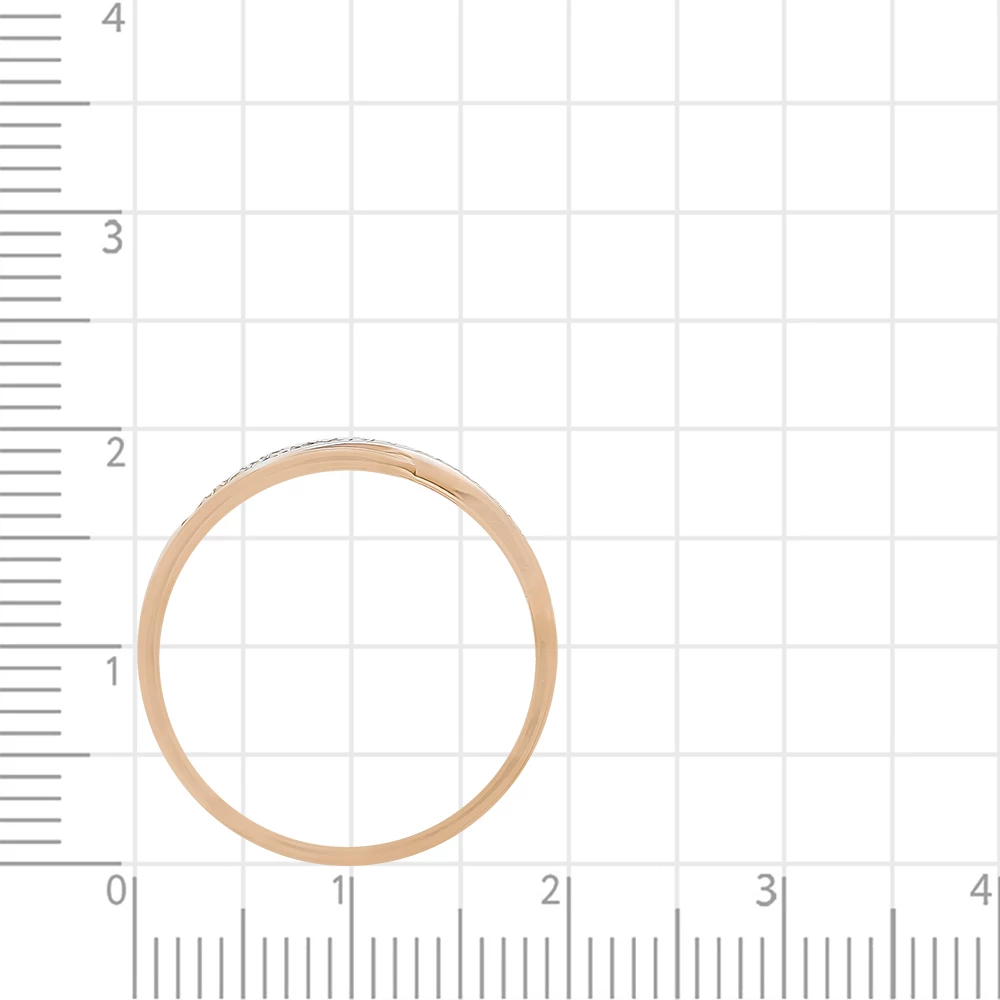 Кольцо с бриллиантами из красного золота 375 пробы 3
