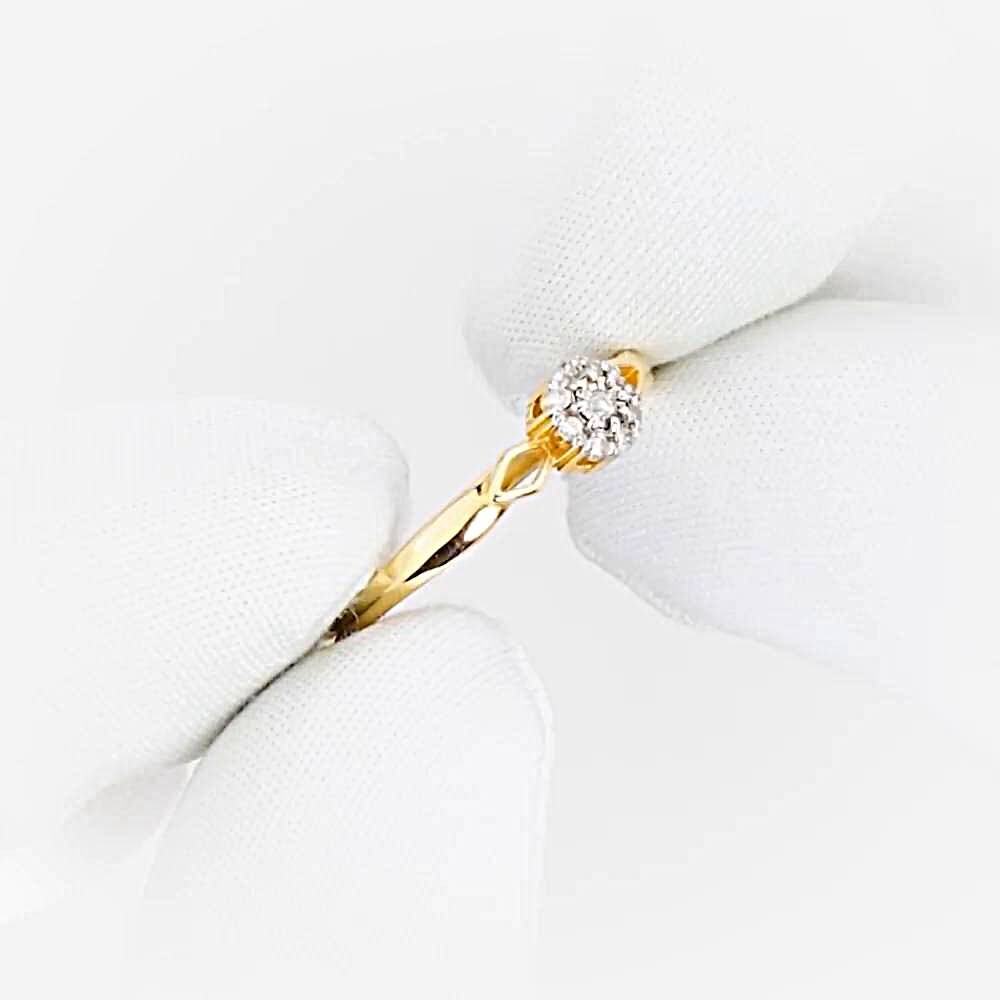 Кольцо с бриллиантами из красного золота 585 пробы 1