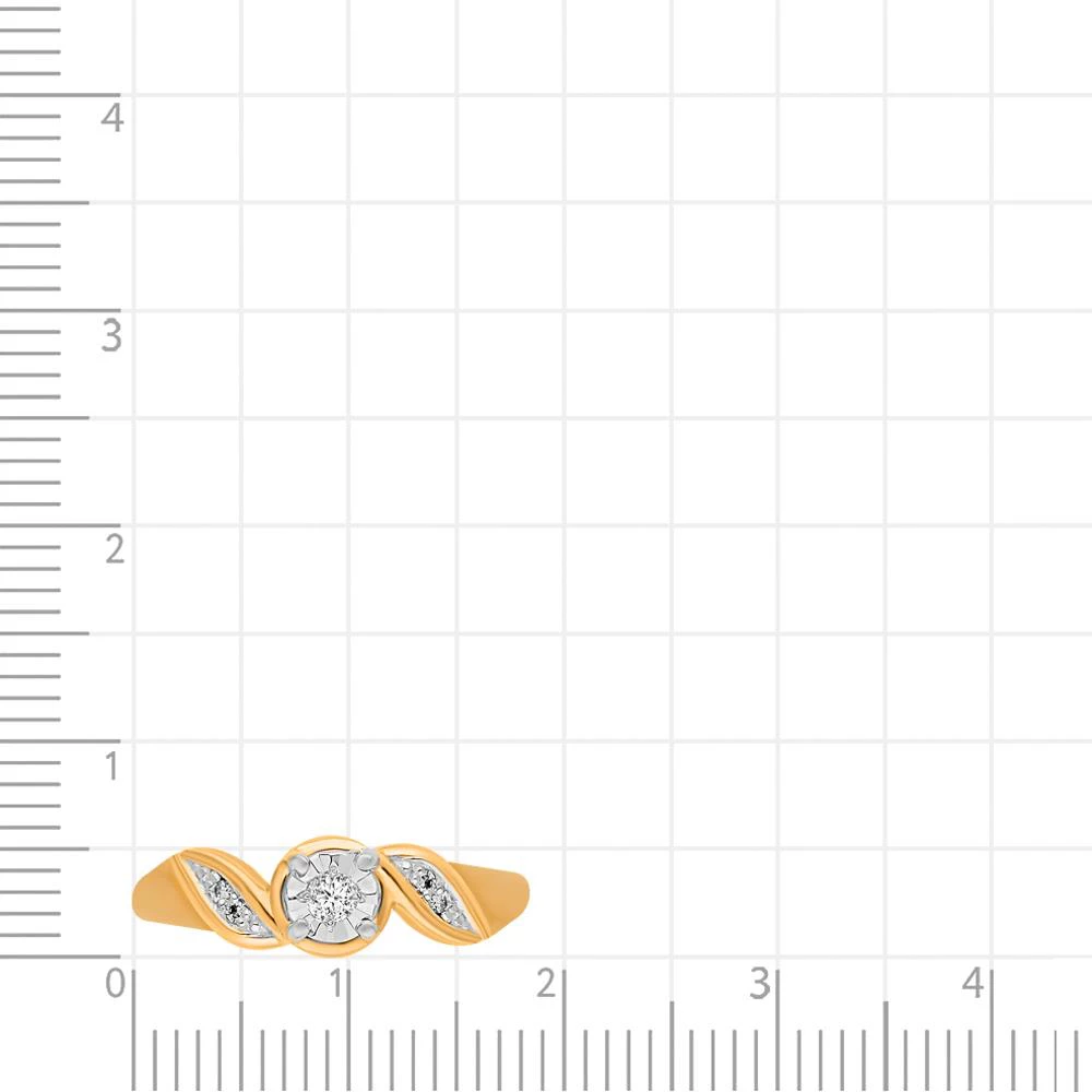 Кольцо с бриллиантами из красного золота 585 пробы Кольцо с бриллиантами из красного золота 585 пробы