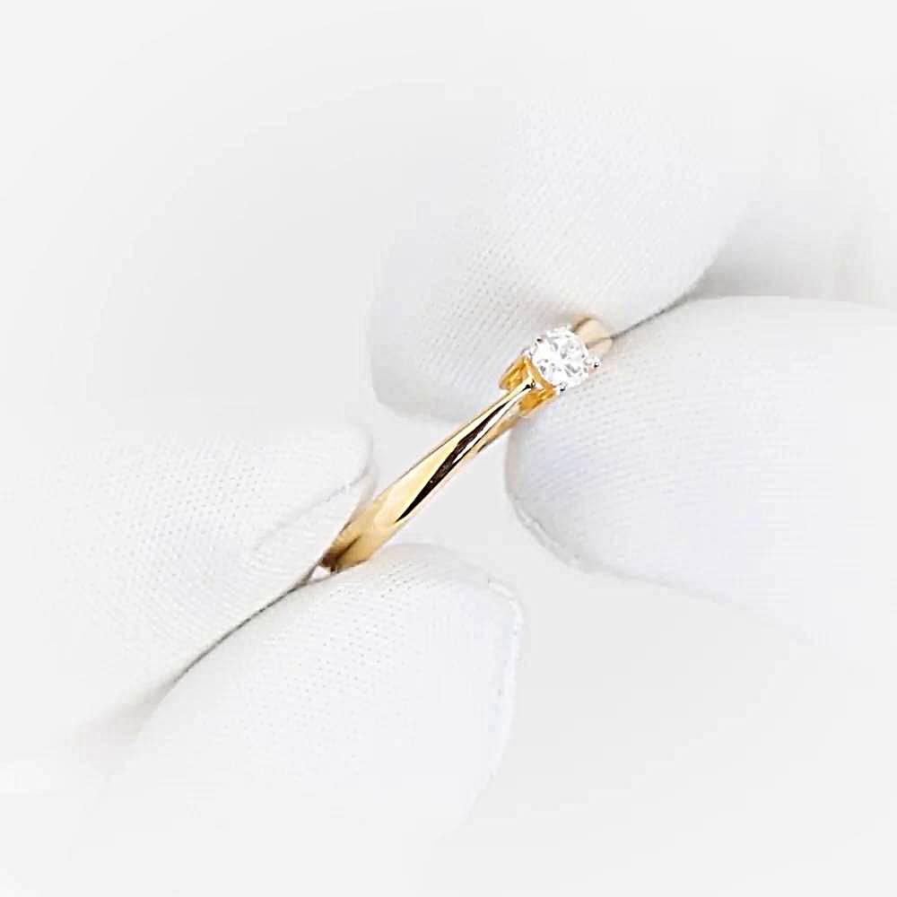 Кольцо с бриллиантом из красного золота 585 пробы 1