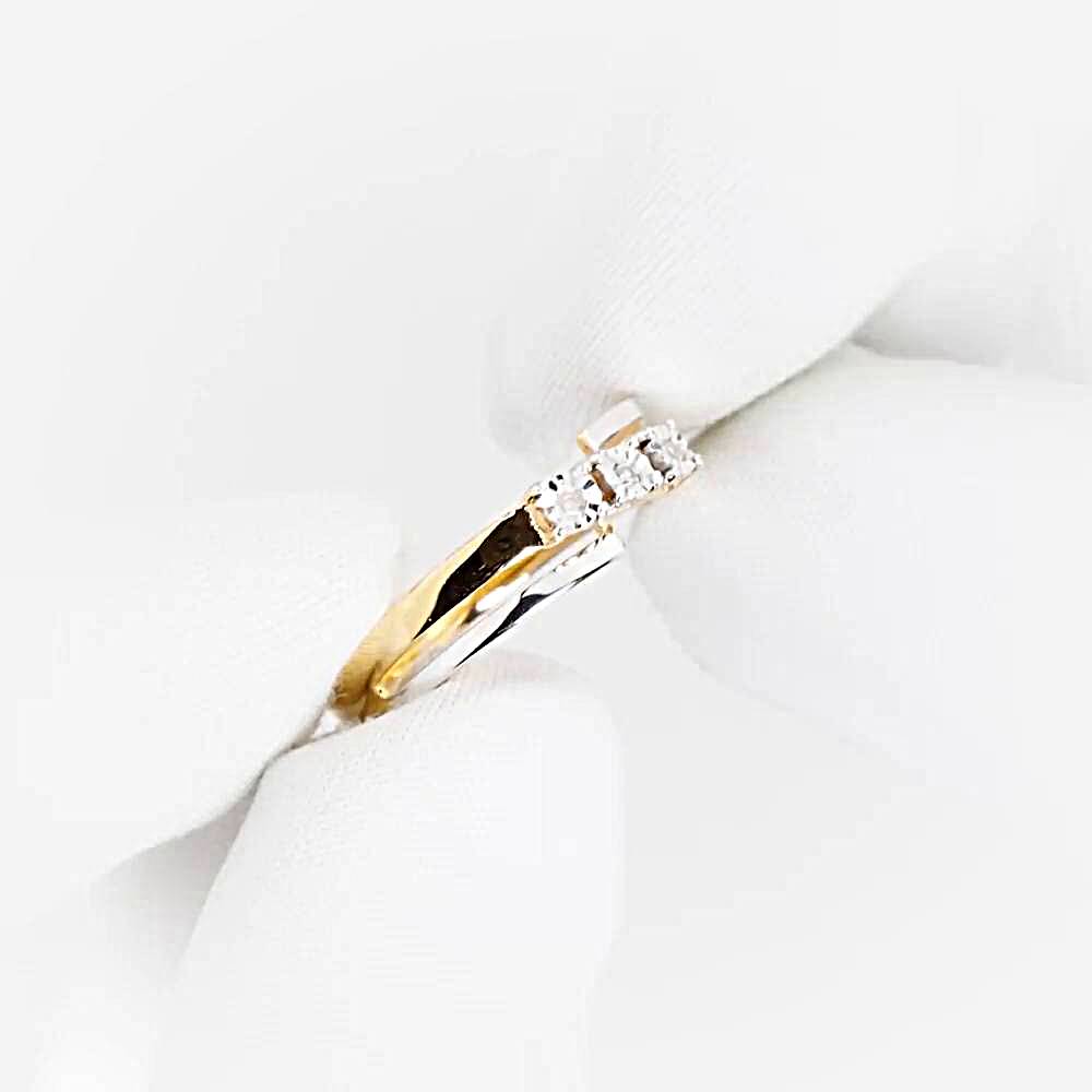 Кольцо с бриллиантами из красного золота 585 пробы 1