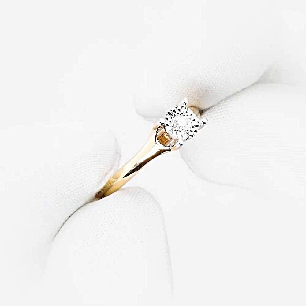 Кольцо с бриллиантом из красного золота 585 пробы 1