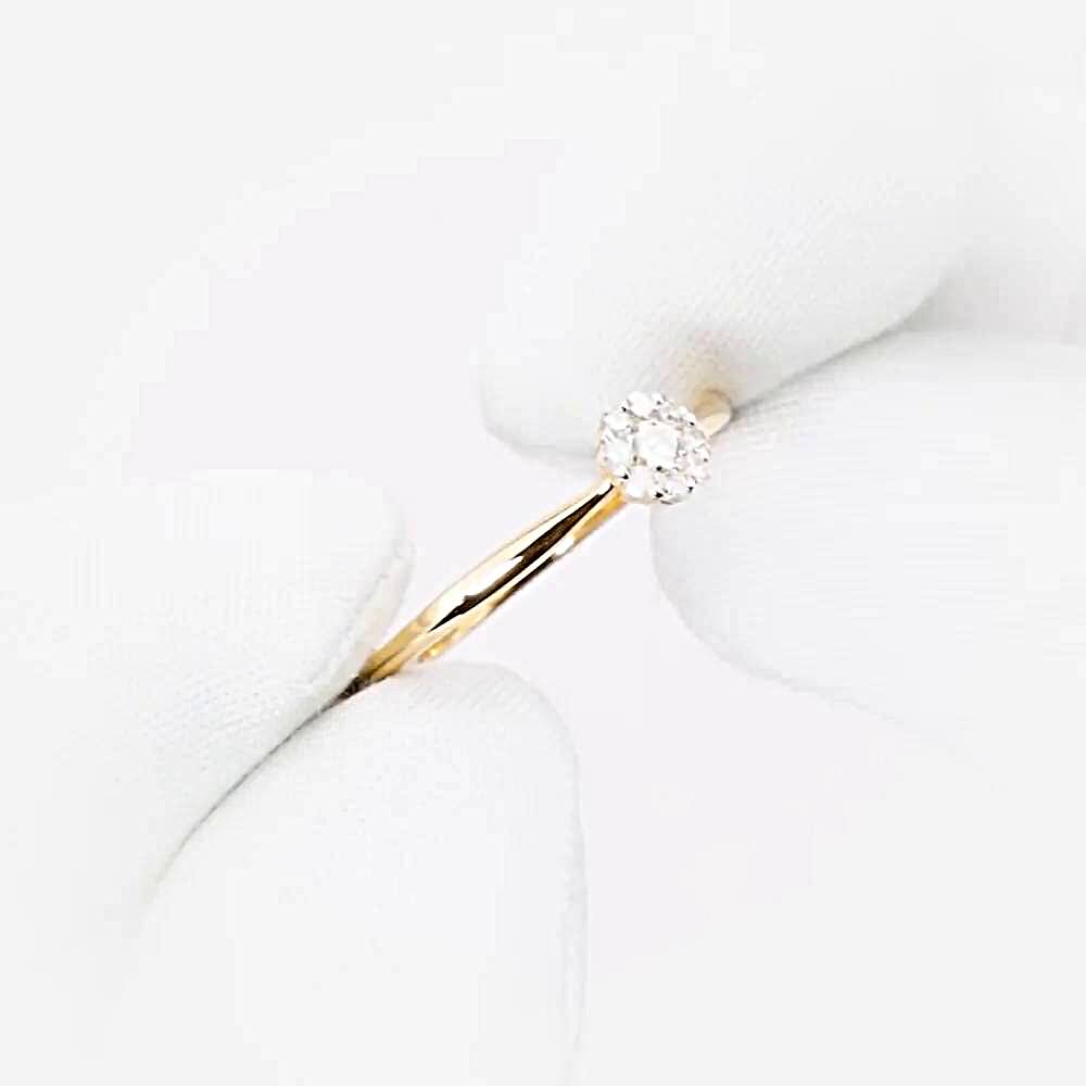 Кольцо с бриллиантами из красного золота 585 пробы 1