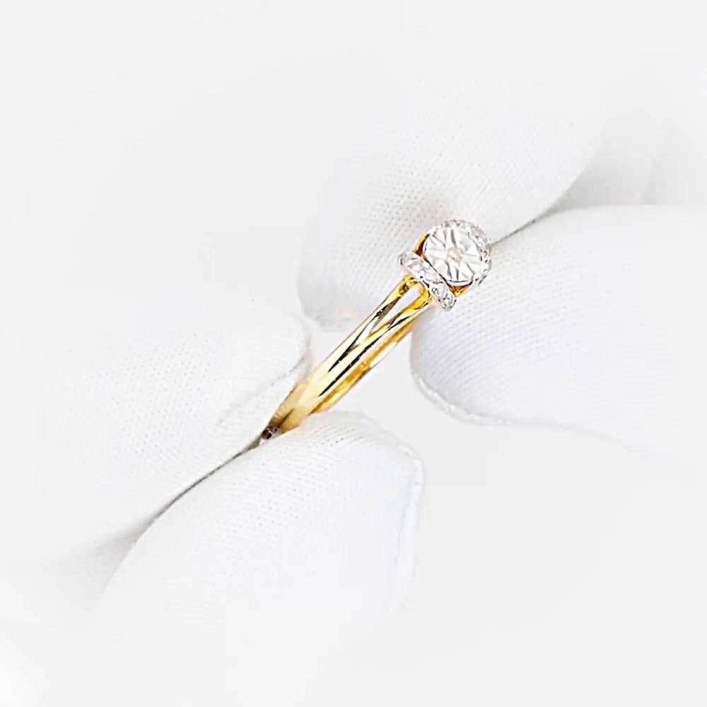 Кольцо с бриллиантами из красного золота 585 пробы 1