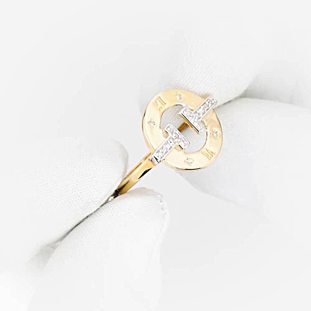 Кольцо с бриллиантами из красного золота 585 пробы 1