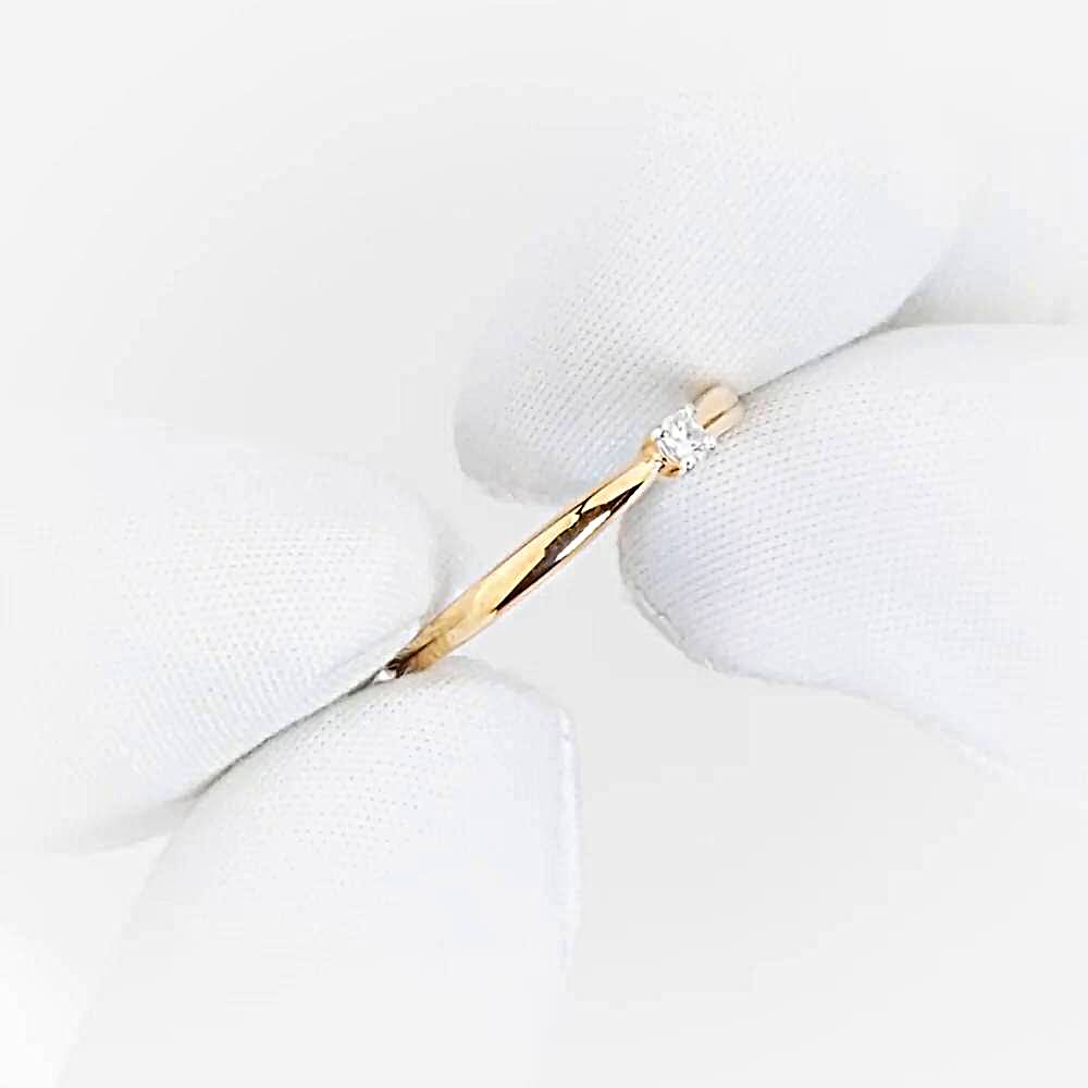 Кольцо с бриллиантом из красного золота 585 пробы 1