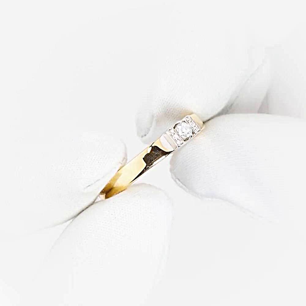 Кольцо с муассанитами из красного золота 585 пробы 1