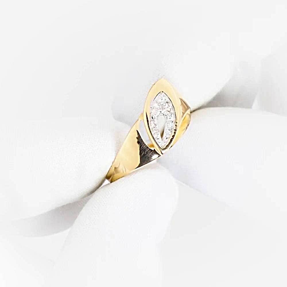 Кольцо с бриллиантами из красного золота 585 пробы 1