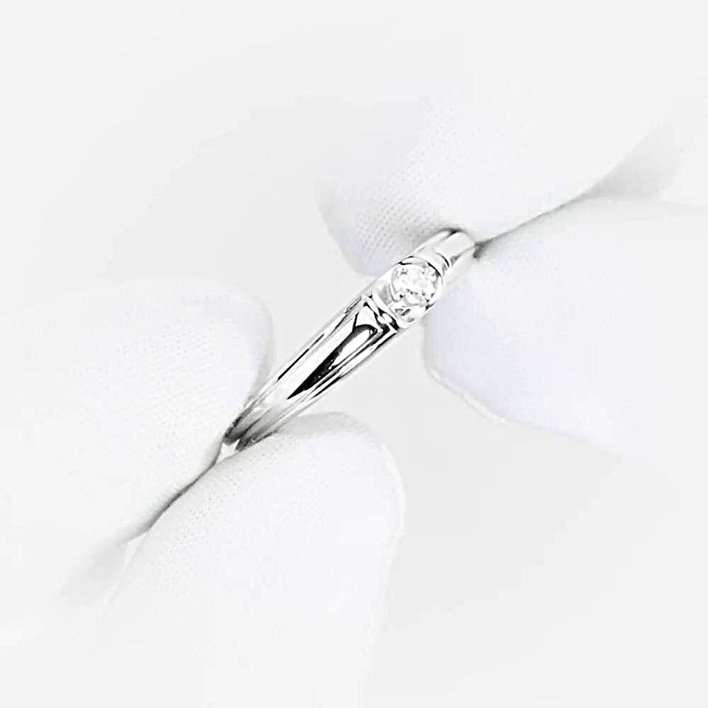 Кольцо с бриллиантом из белого золота 585 пробы 1