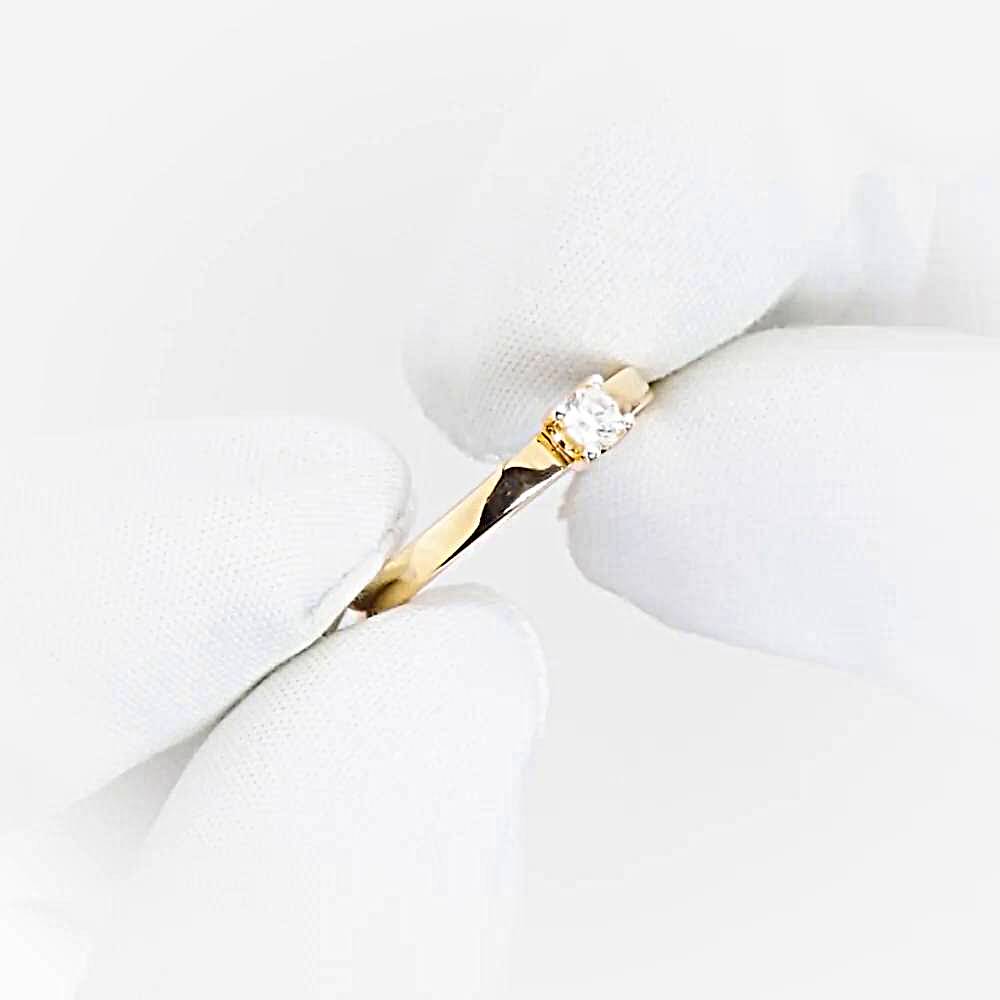 Кольцо с бриллиантом из красного золота 585 пробы 1