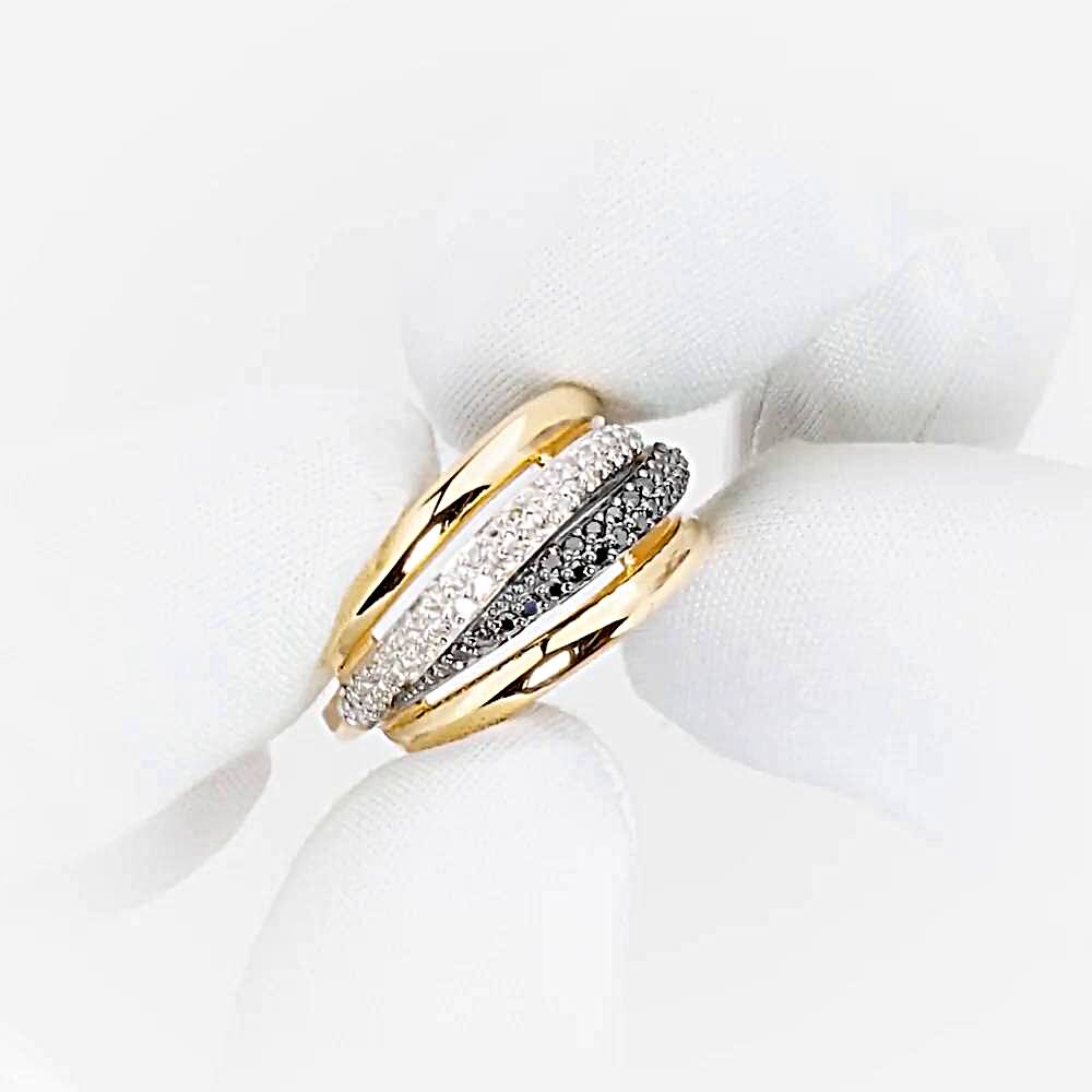 Кольцо с бриллиантами из красного золота 585 пробы