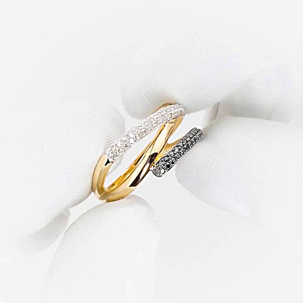 Кольцо с бриллиантами из красного золота 585 пробы