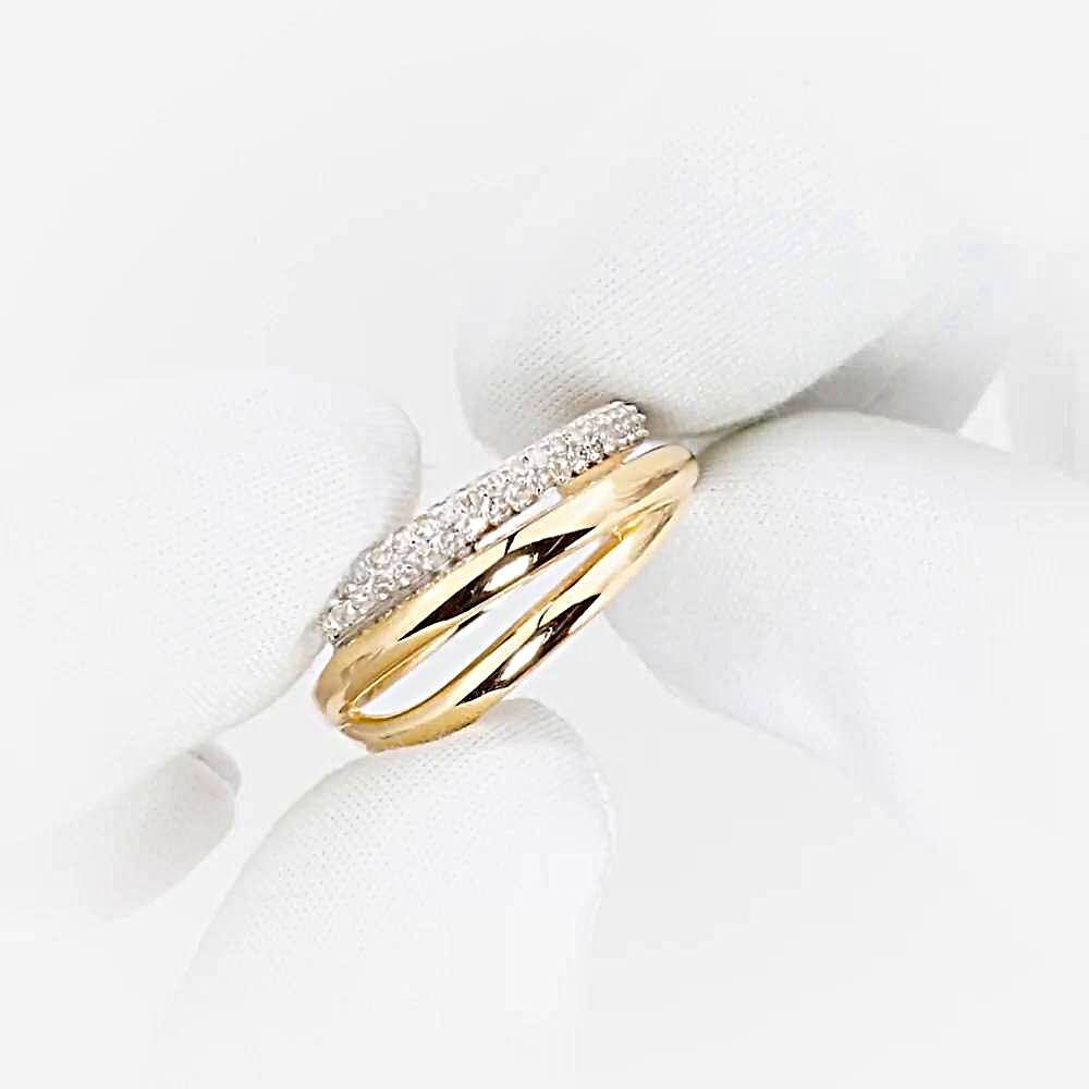 Кольцо с бриллиантами из красного золота 585 пробы Кольцо с бриллиантами из красного золота 585 пробы