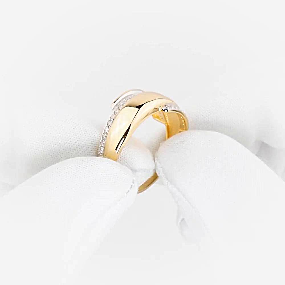 Кольцо с бриллиантами из красного золота 585 пробы Кольцо с бриллиантами из красного золота 585 пробы