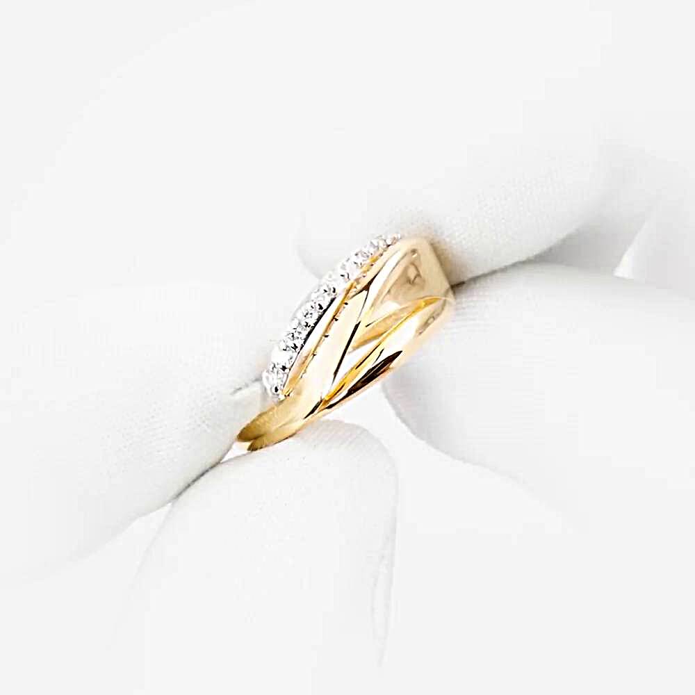 Кольцо с бриллиантами из красного золота 585 пробы 1