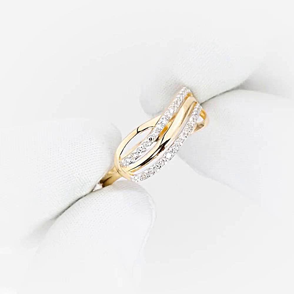 Кольцо с бриллиантами из красного золота 585 пробы 1