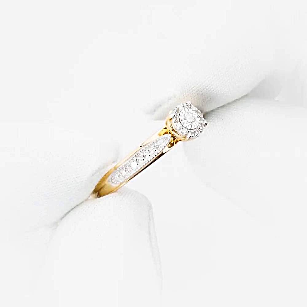 Кольцо с бриллиантами из красного золота 585 пробы 1