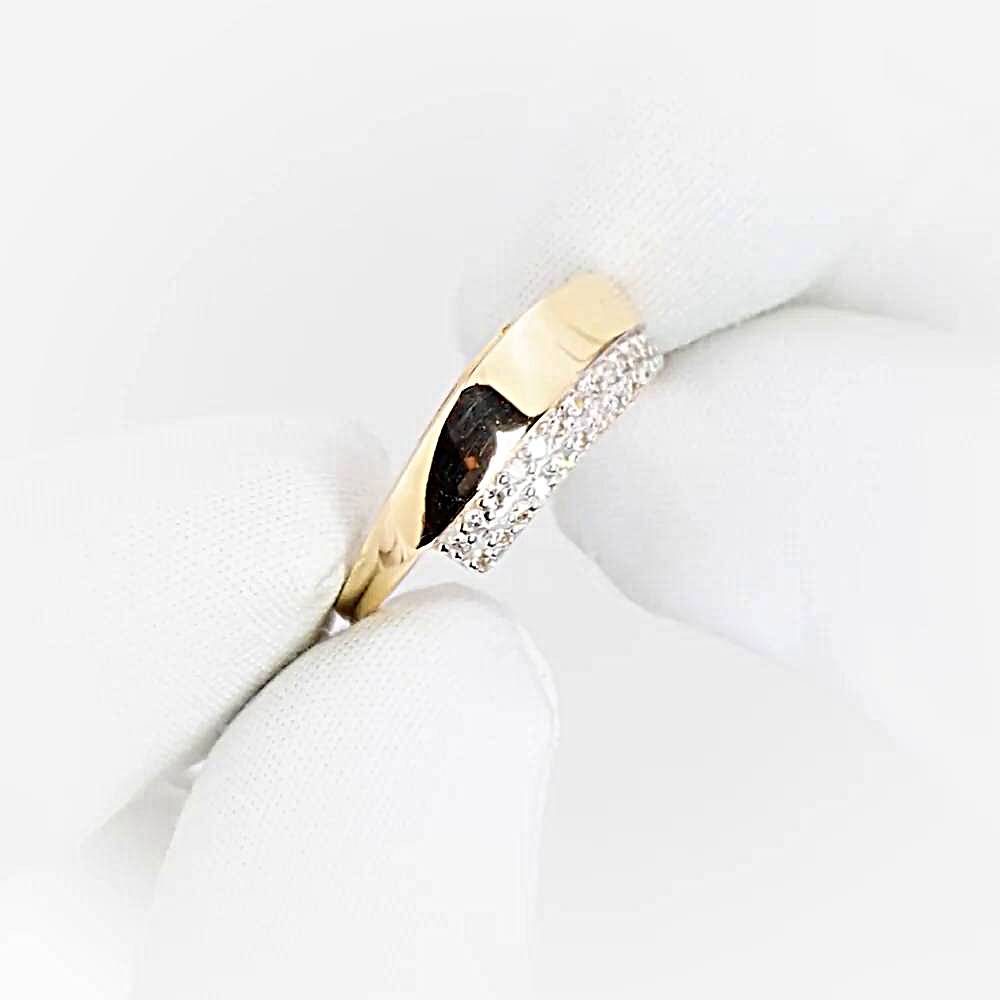 Кольцо с бриллиантами из красного золота 585 пробы 1