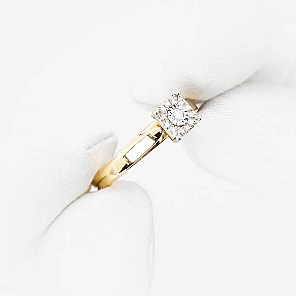 Кольцо с бриллиантами из красного золота 585 пробы 1