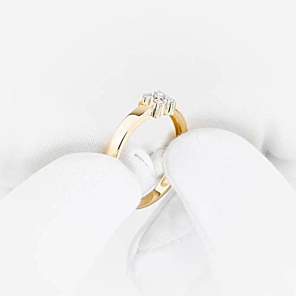 Кольцо с бриллиантами из красного золота 585 пробы 1