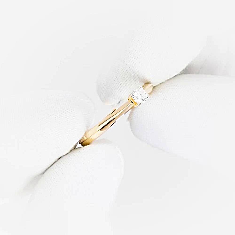 Кольцо с бриллиантом из красного золота 585 пробы 1