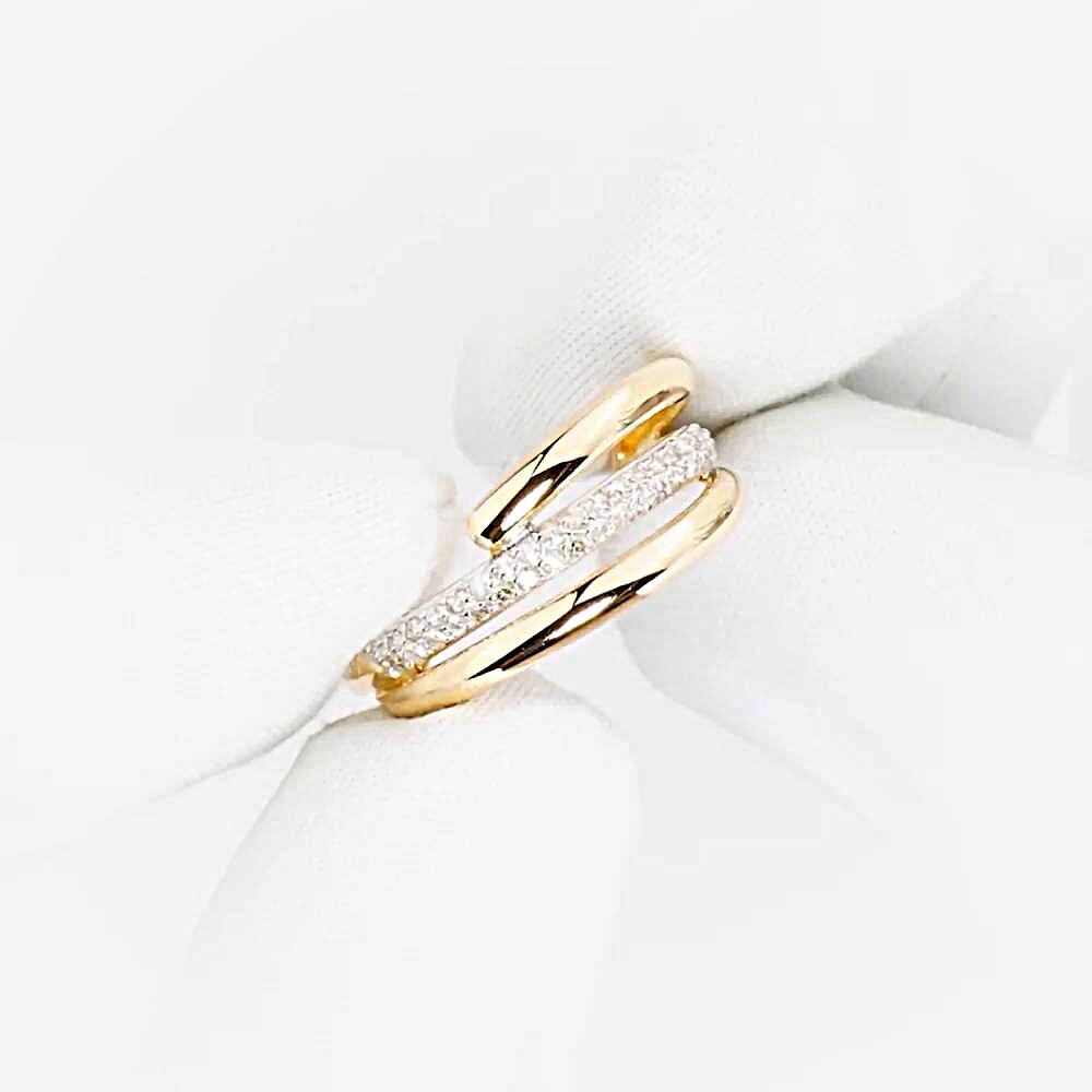 Кольцо с бриллиантами из красного золота 585 пробы