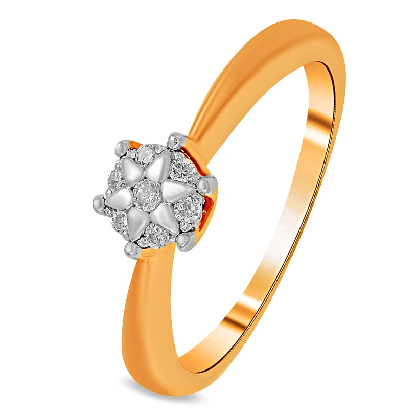 Кольцо с бриллиантами из красного золота 585 пробы Кольцо с бриллиантами из красного золота 585 пробы