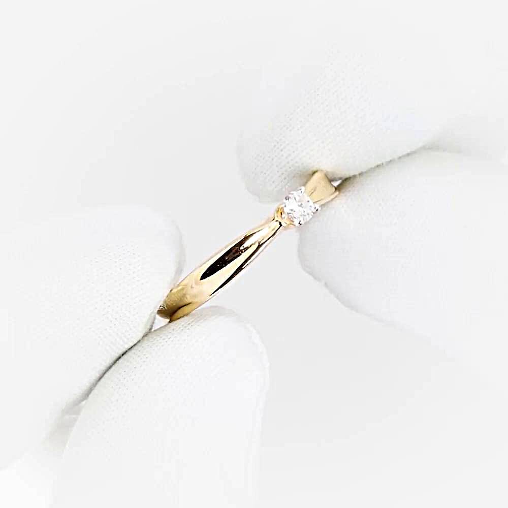 Кольцо с бриллиантом из красного золота 585 пробы