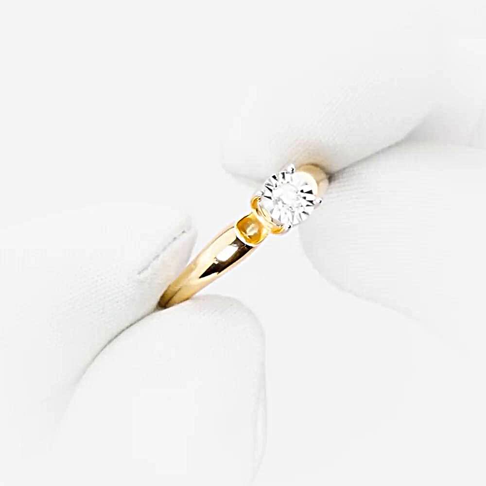 Кольцо с бриллиантом из красного золота 585 пробы 1