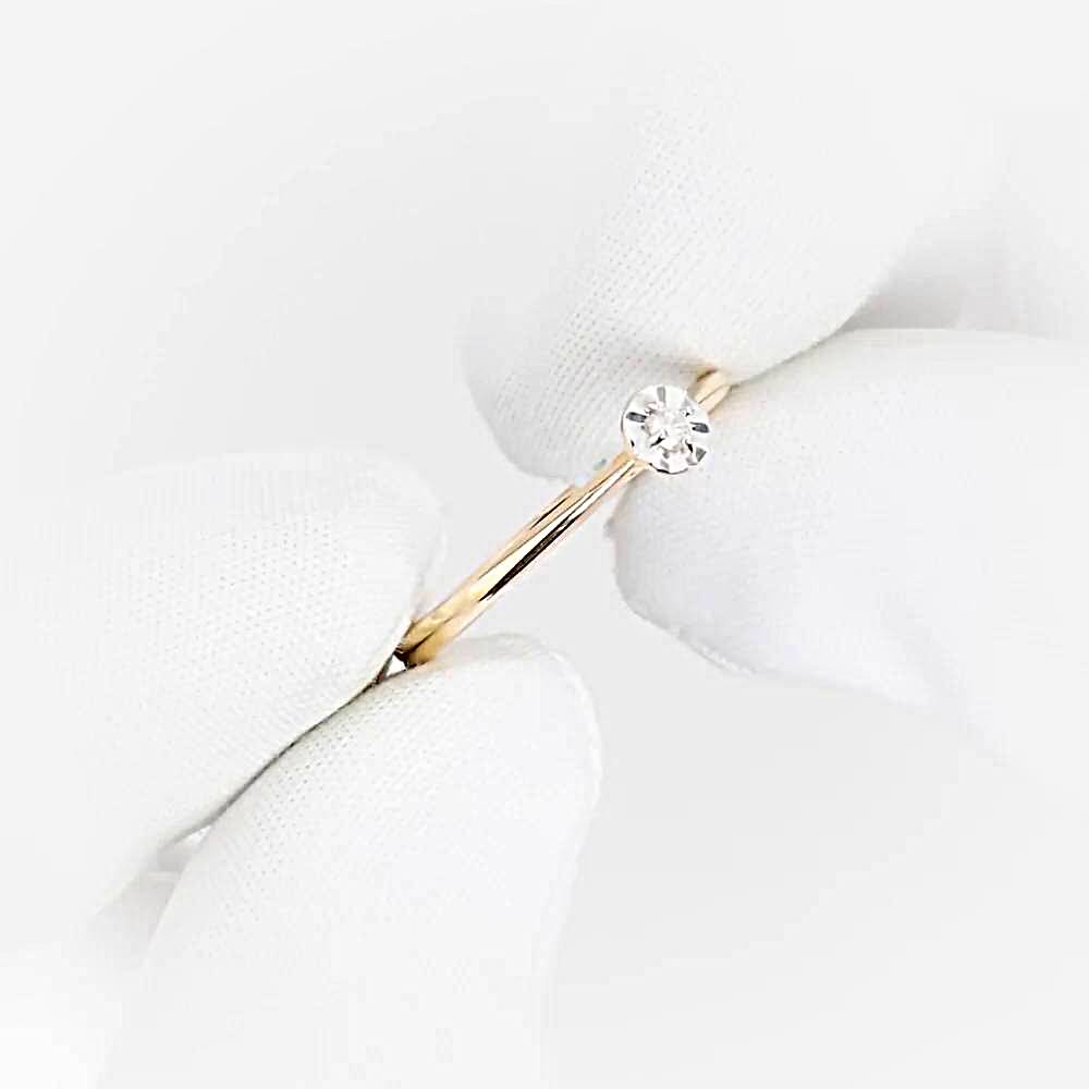 Кольцо с бриллиантом из красного золота 375 пробы 1