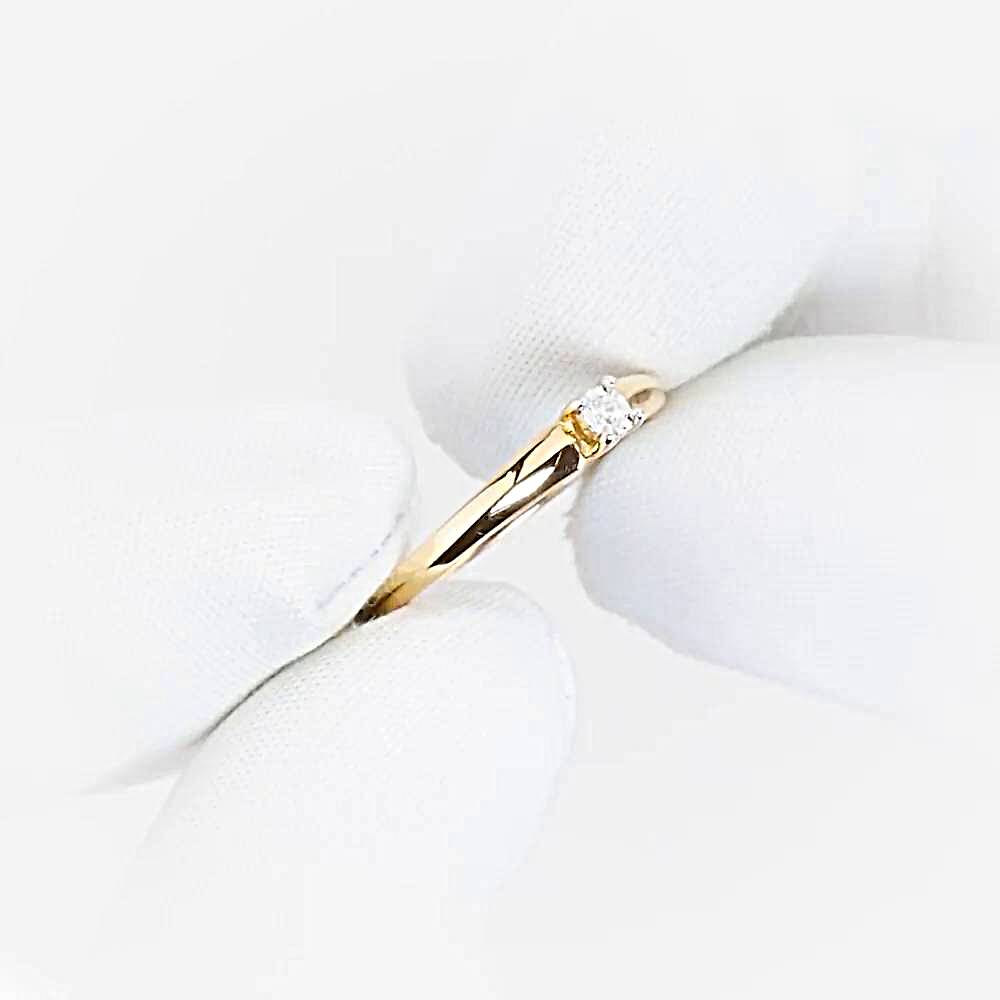 Кольцо с бриллиантом из красного золота 375 пробы 1