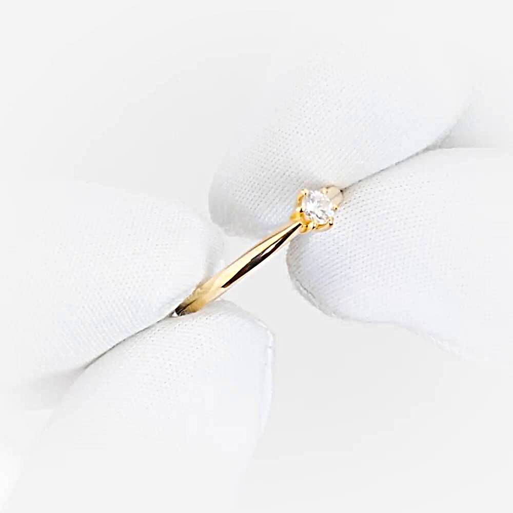 Кольцо с бриллиантом из красного золота 585 пробы 1