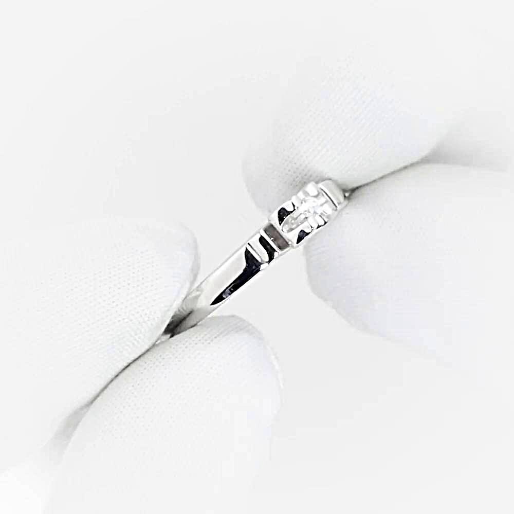 Кольцо с бриллиантом из белого золота 585 пробы 1