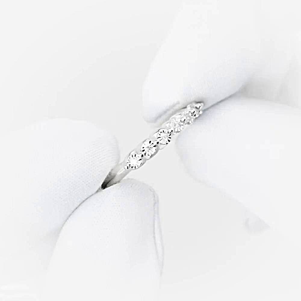 Кольцо с бриллиантами из белого золота 585 пробы