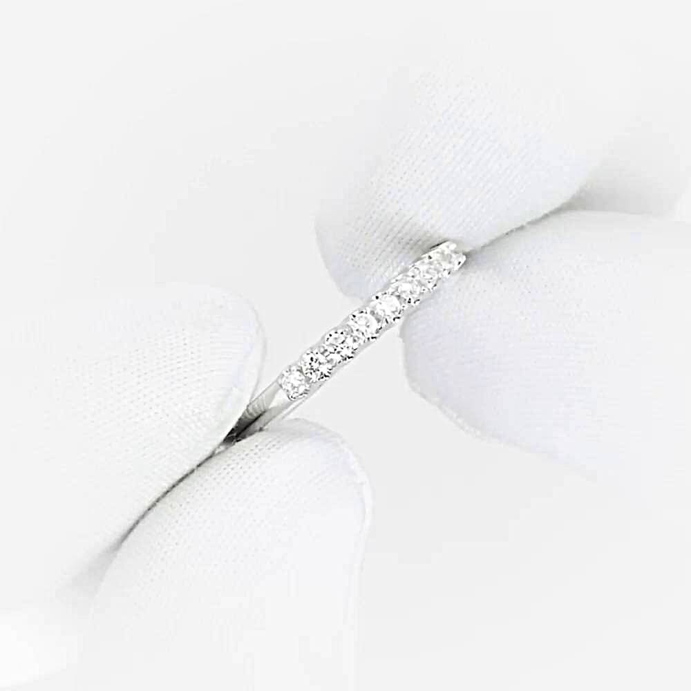 Кольцо с бриллиантами из белого золота 585 пробы