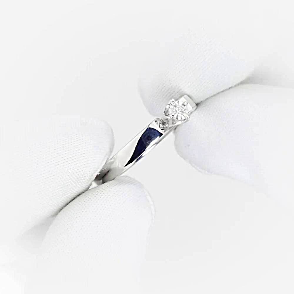 Кольцо с бриллиантом из белого золота 585 пробы