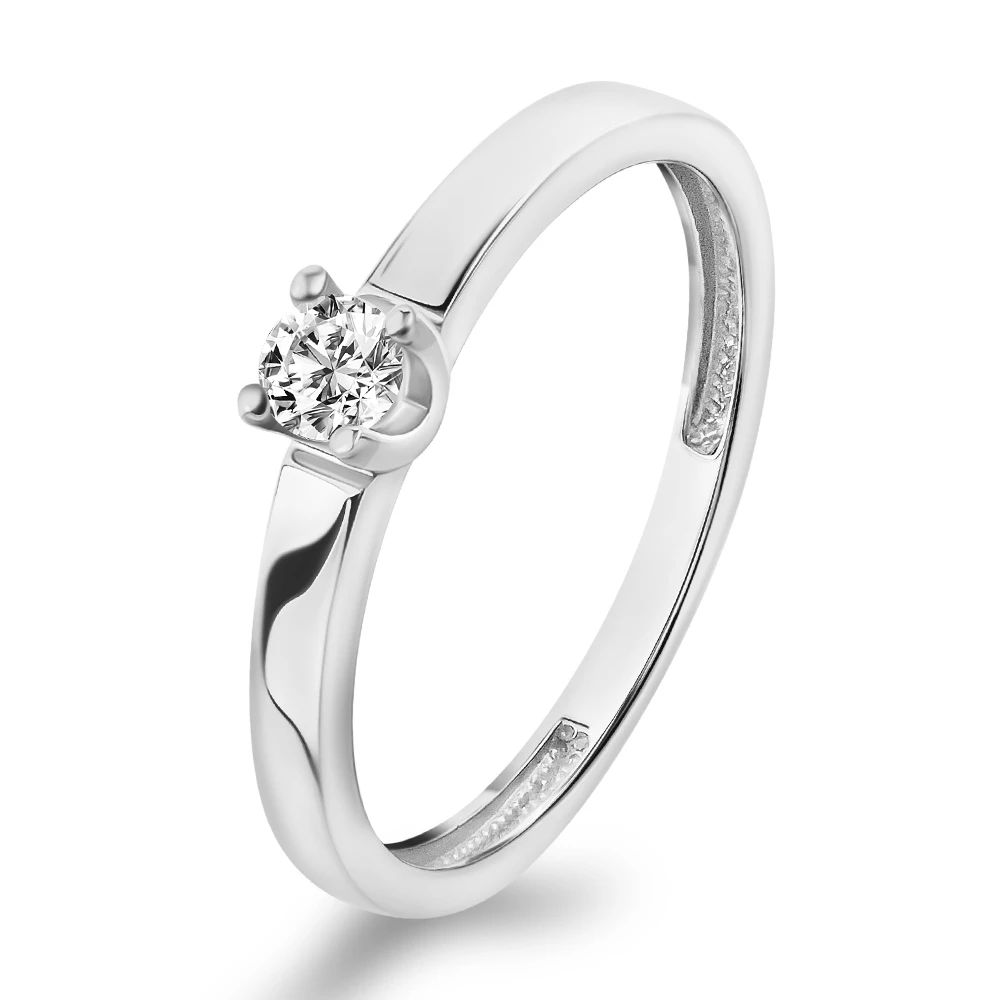 Кольцо с бриллиантом из белого золота 585 пробы Кольцо с бриллиантом из белого золота 585 пробы