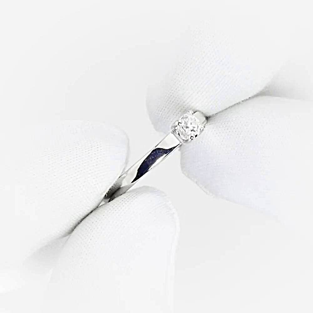 Кольцо с бриллиантом из белого золота 585 пробы 1