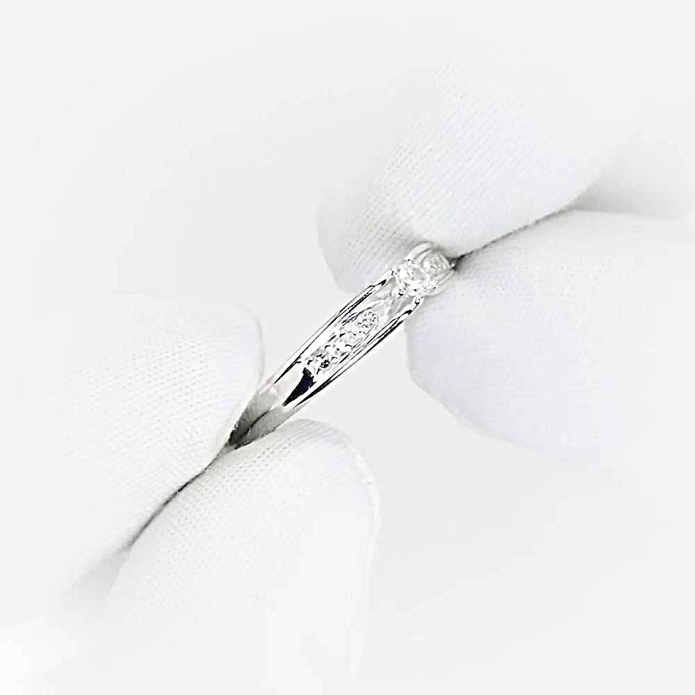 Кольцо с бриллиантами из белого золота 585 пробы