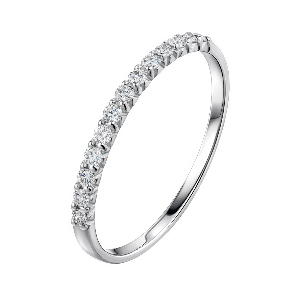 Кольцо с бриллиантами из белого золота 585 пробы