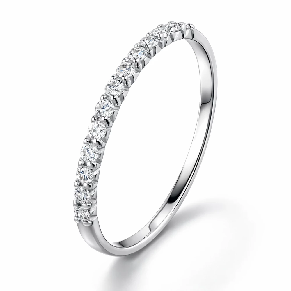 Кольцо с бриллиантами из белого золота 585 пробы